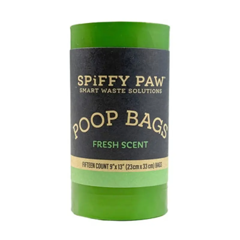 Spiffy Paw Fresh Scent Poop Bags for Waste Disposal 15 ct - Single Roll