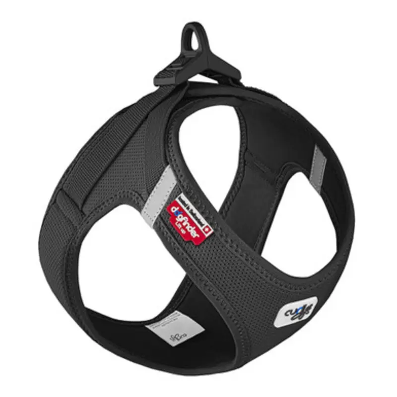 Curli Clasp Air-Mesh Black Vest Small Dog Harness XXX-Small