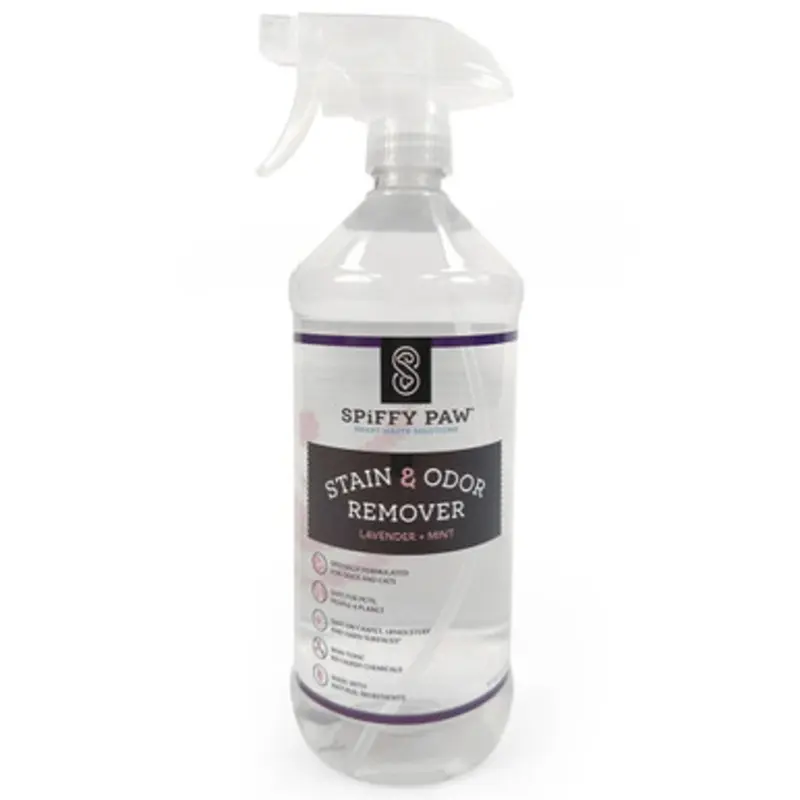 Spiffy Paw Lavender + Mint Stain & Odor Remover Spray Formulated for Dogs & Cats 32 lf oz
