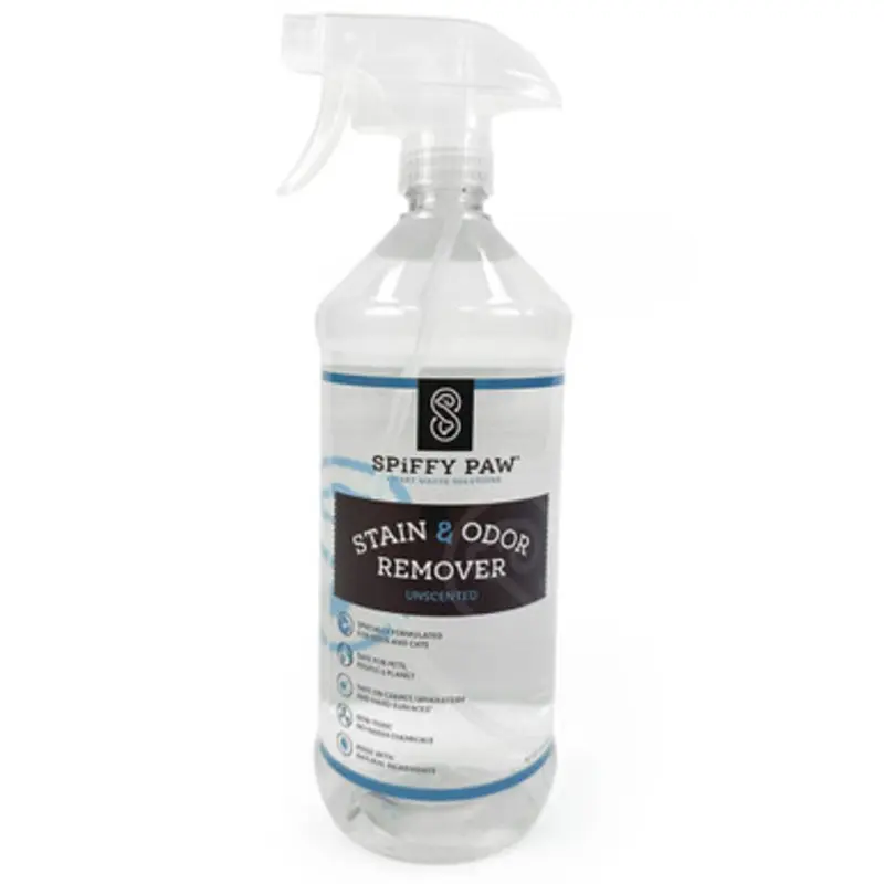 Spiffy Paw Unscented Stain & Odor Remover Spray Formulated for Dogs & Cats 32 fl oz