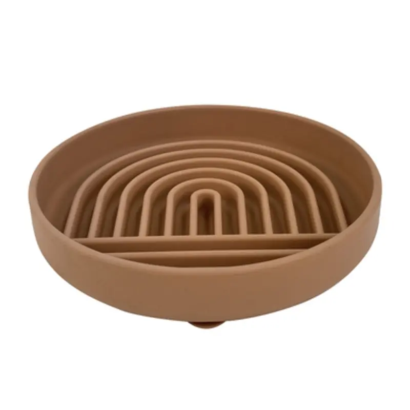 Fog City Pet Peach Silicone Slow Feeder Dog Bowl w/ Suction Base One Size