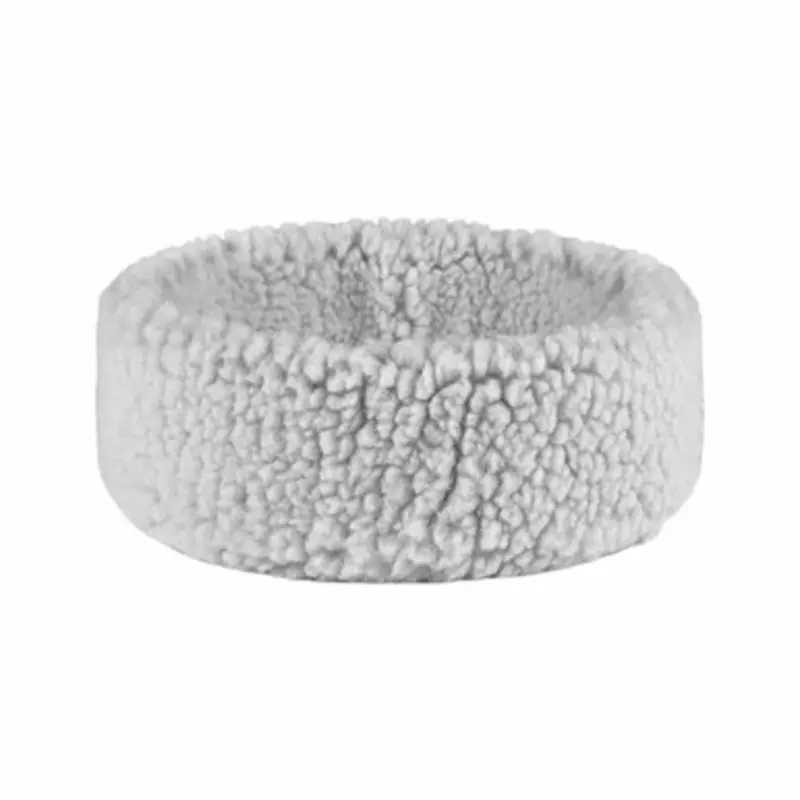 Friends Forever Gray Snuggly Fleece Round Pet Bed 15" x 5"