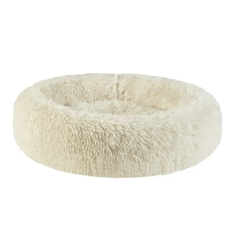 Friends Forever Tan Donut Shag Cuddler Dog Bed 30"