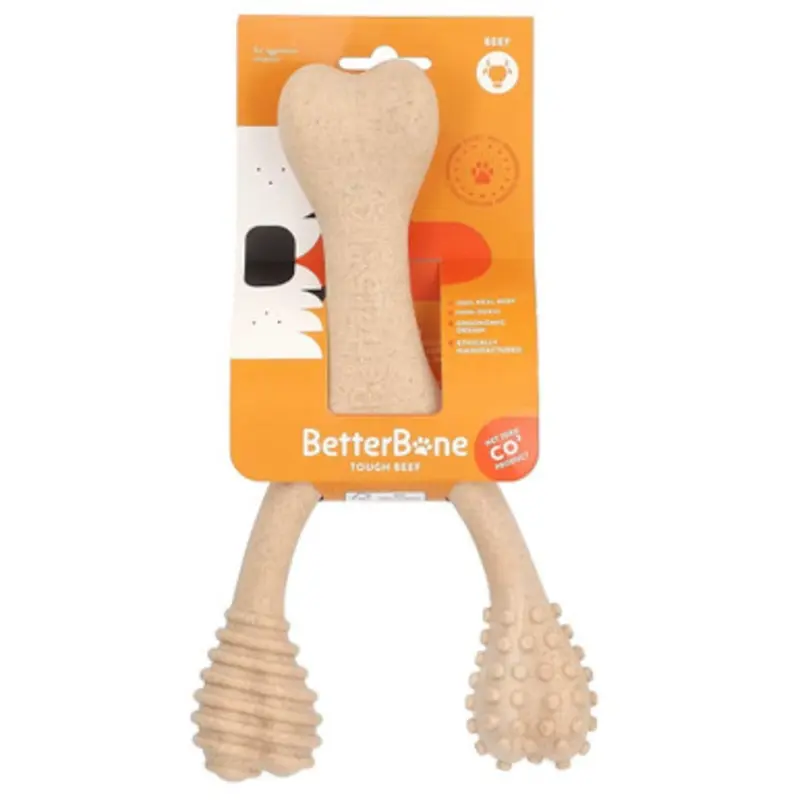 BetterBone Beef Flavor Tough Dog Dental Chew for Aggressive Chewers Small