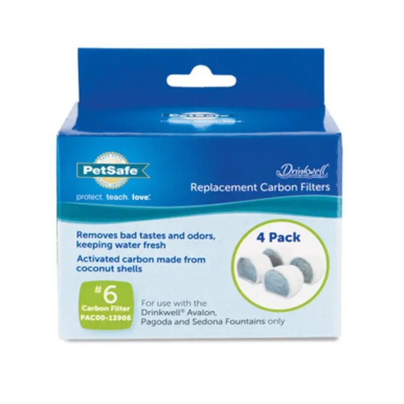 Drinkwell Avalon & Pagoda Fountain Activated Carbon Filters 4 pk