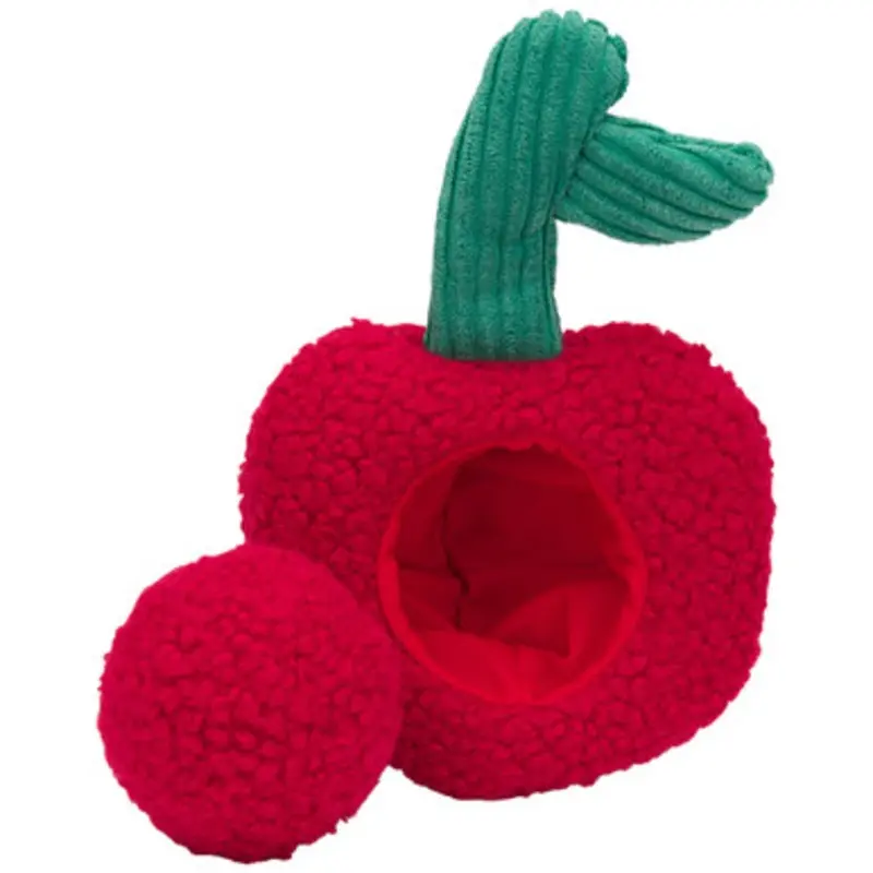 Fog City Pet Farmer's Market Cherry 2-in-1 Plush Dog Toy One Size
