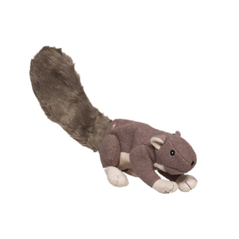 HuggleHounds Feller Squirrel Plush Dog Toy Large