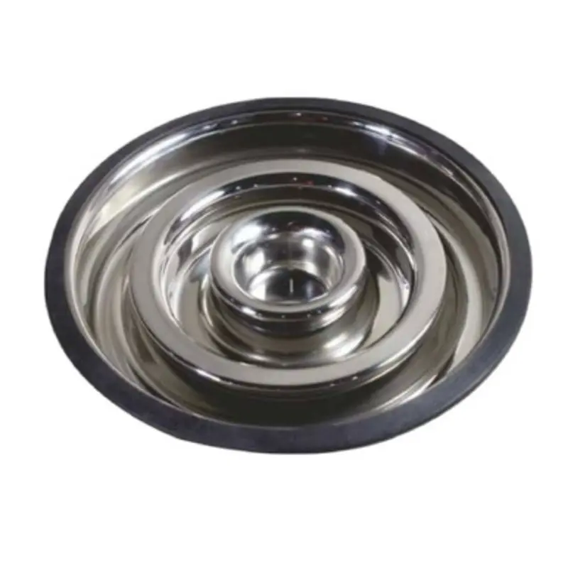 Indiepets Spiral Slow Feeder Stainless Steel Dog Bowl Small