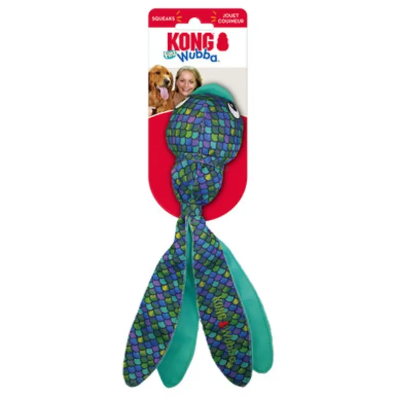 KONG Wubba Blue Finz Small Dog Toy Small