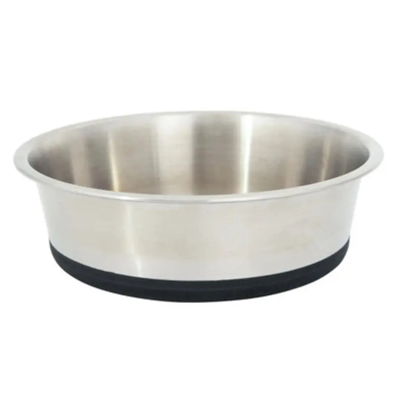 Pawpourri Stainless Steel Dog Bowl w/ Rubber Base Small