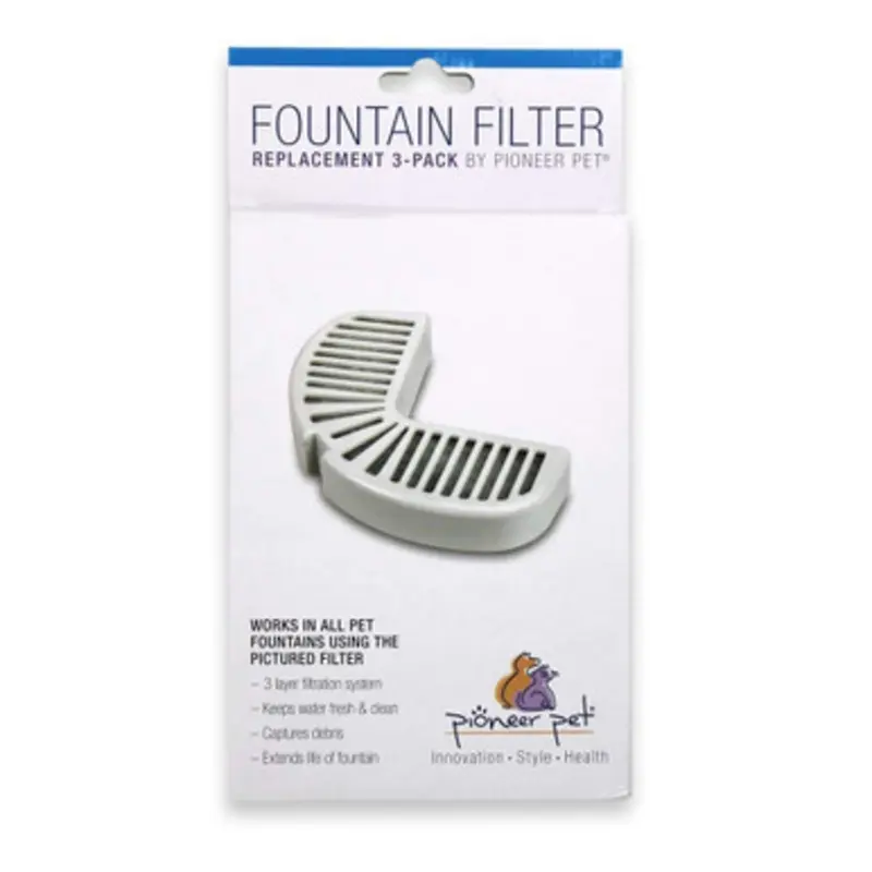 Pioneer Pet Ceramic & Stainless Steel Pet Fountains Replacement Filters 3 pk