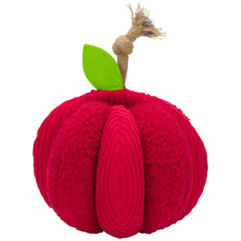 Fog City Pet Apple Hide & Sneak Ball Interactive Plush Dog Toy One Size