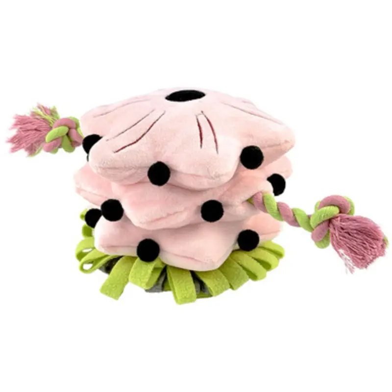 Fog City Pet Passion Flower Tower Snuffle & Tug Plush Interactive Dog Toy One Size