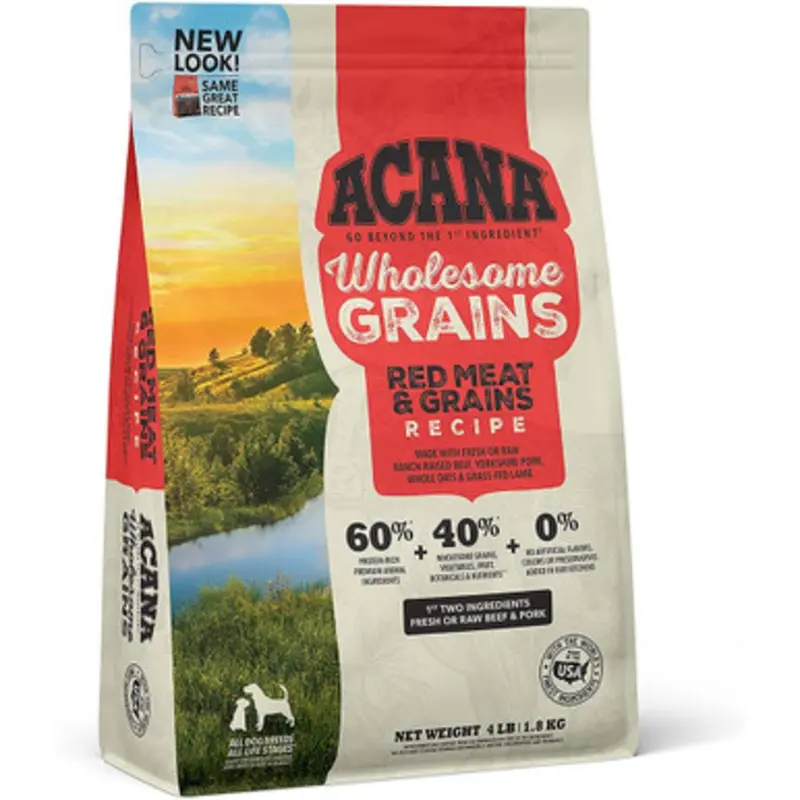 Acana Wholesome Grains Red Meat & Grains Recipe Dry Dog Food 4 lb