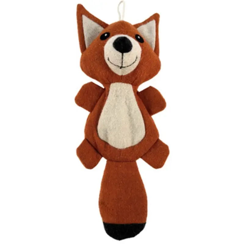 Fetch Your Own Adventure Felt Fox Flattie Dog Toy One Size