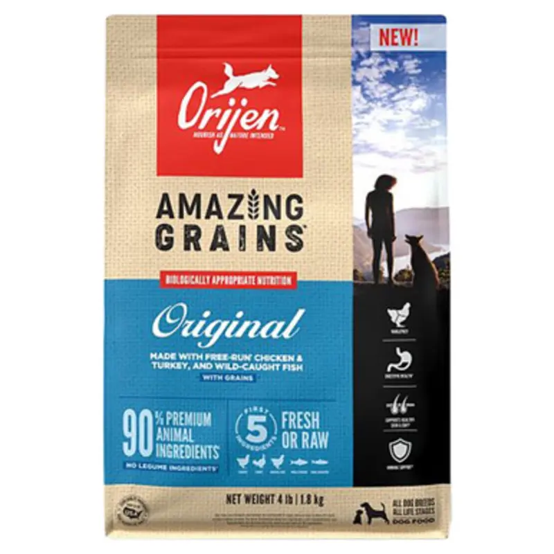Orijen Amazing Grains Original Dry Dog Food 4 lb