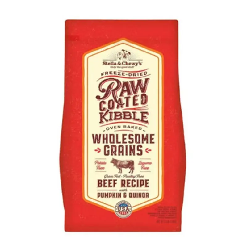 Stella & Chewy's Raw Coated Kibble Wholesome Grains Beef Recipe Dry Dog Food 3.5 lb