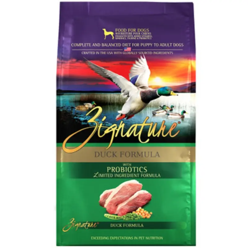 Zignature Limited Ingredient Duck Formula w/ Probiotics Dry Dog Food 4 lb