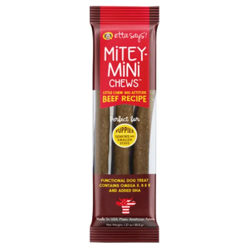 Etta Says! Mitey-Mini Chews Beef Recipe Functional Dog Treat, 3-Pack 3 pk