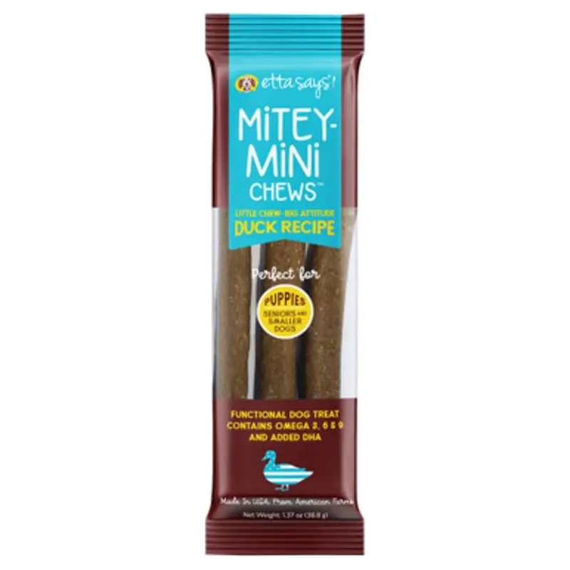 Etta Says! Mitey-Mini Chews Duck Recipe Functional Dog Treat, 3-Pack 3 pk
