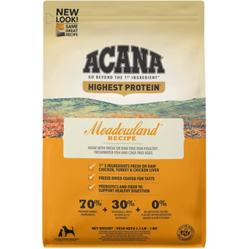 Acana Meadowland Recipe Dry Dog Food 4.5 lb