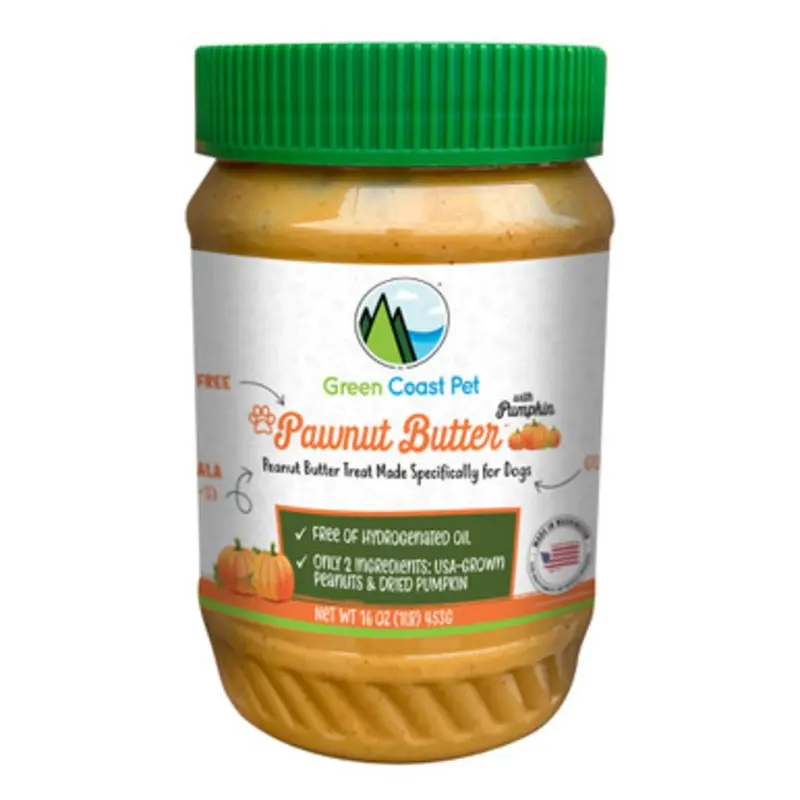 Green Coast Pet Pawnut Butter w/ Pumpkin Dog Treat 16 oz