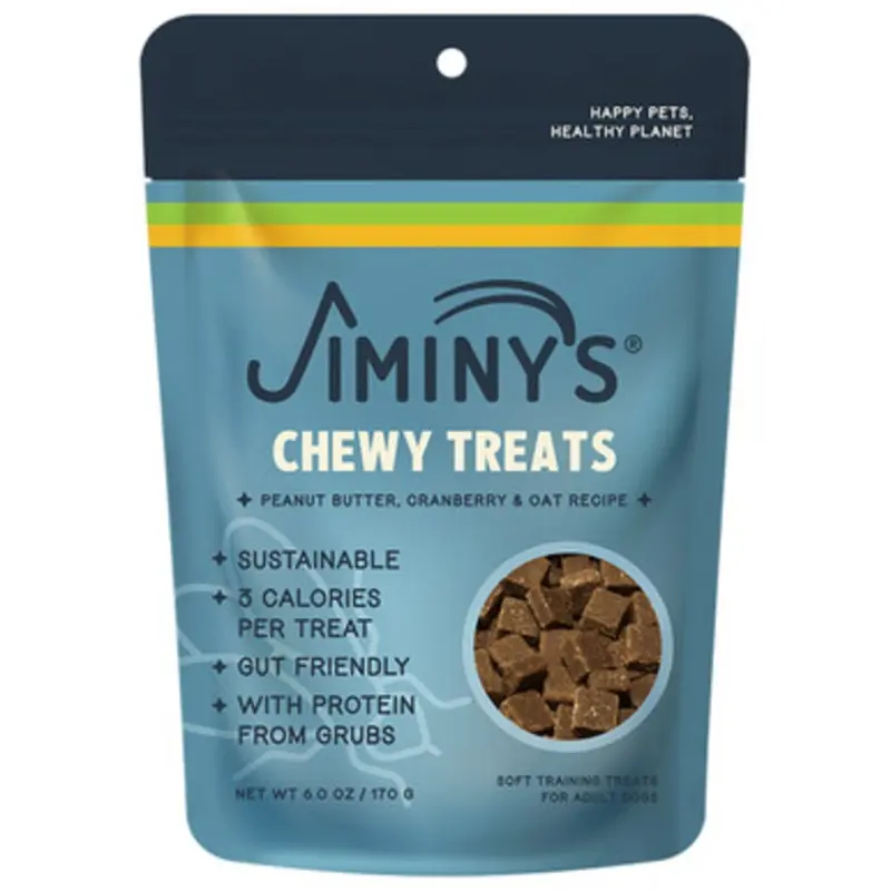 Jiminy's Peanut Butter, Cranberry & Oat Recipe Soft Training Dog Treats 6 oz