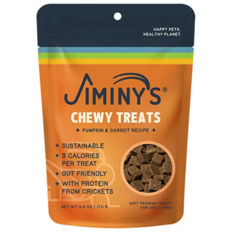 Jiminy's Pumpkin & Carrot Recipe Soft Training Dog Treats 6 oz
