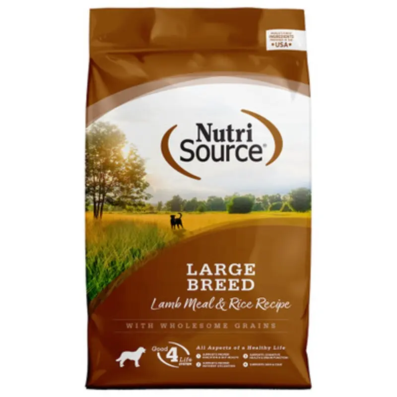 NutriSource Large Breed Lamb Meal & Rice Dry Dog Food 26 lb