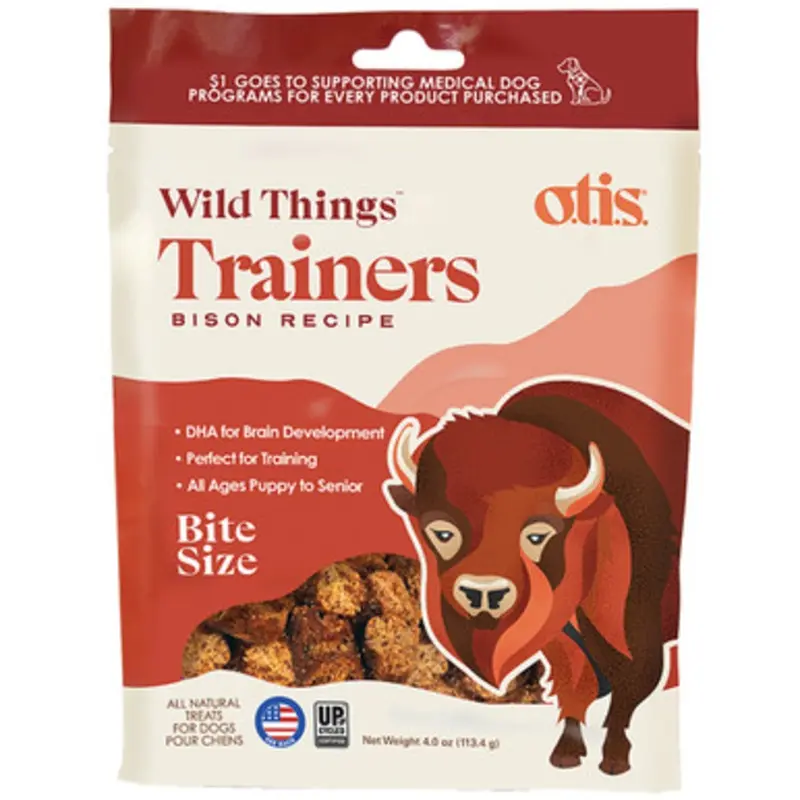 O.t.i.s. Wild Things Bison Recipe Training Dog Treats 4 oz