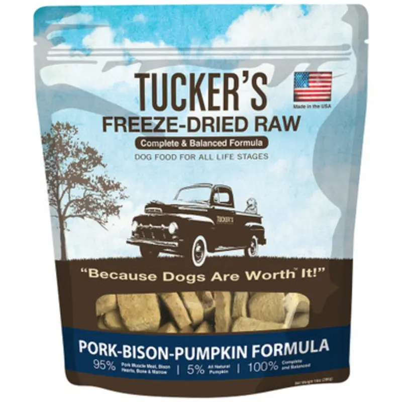 Tucker's Freeze-Dried Raw Pork-Bison-Pumpkin Recipe Dog Food 14 oz