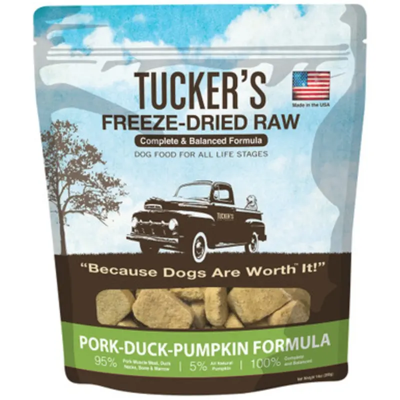 Tucker's Freeze-Dried Raw Pork-Duck-Pumpkin Recipe Dog Food 14 oz