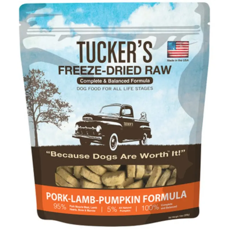 Tucker's Freeze-Dried Raw Pork-Lamb-Pumpkin Recipe Dog Food 14 oz