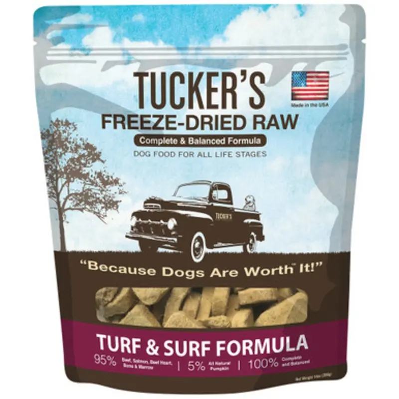 Tucker's Freeze-Dried Raw Turf & Surf Recipe Dog Food 14 oz