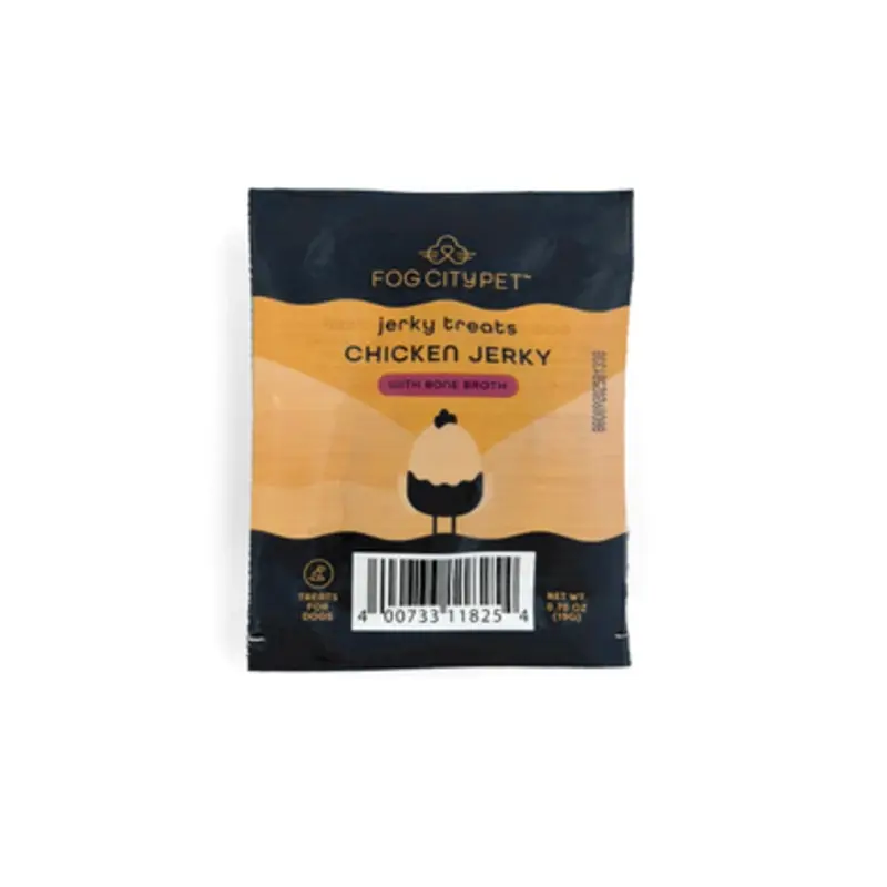 Fog City Pet Chicken w/ Bone Broth Recipe Air-Dried Trial Size Jerky Dog Treats .70 oz