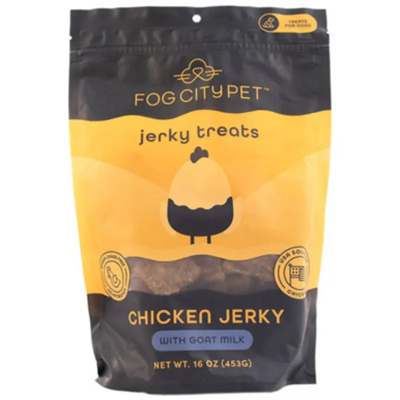 Fog City Pet Chicken w/ Goats Milk Recipe Air-Dried Jerky Dog Treats 16 oz