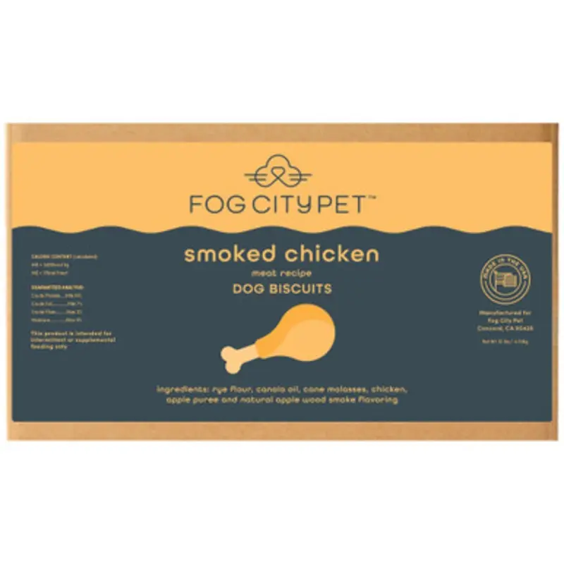 Fog City Pet Smoked Chicken Meat Recipe Dog Biscuits 10 lb