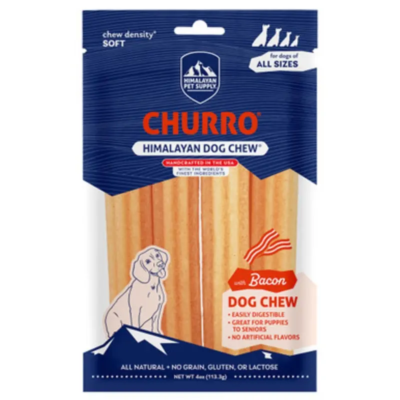 Himalayan Churro Bacon Dog Chew Treat 4 oz