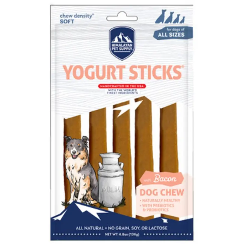 Himalayan Yogurt Sticks w/ Bacon Dog Chew Treat 4.8 oz