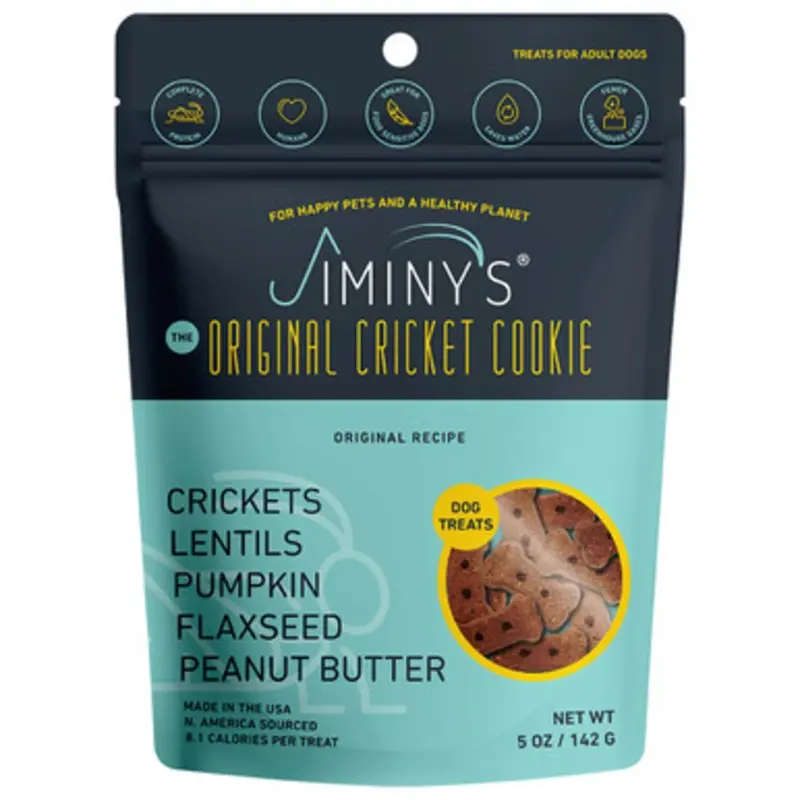 Jiminy's Original Cricket, Pumpkin & Peanut Butter Recipe Cookie Dog Treats 5 oz