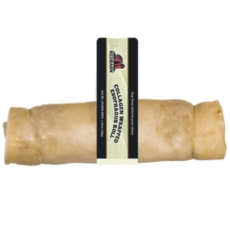 Redbarn Collagen Wrapped Esophagus Roll Dog Chew Treat Medium
