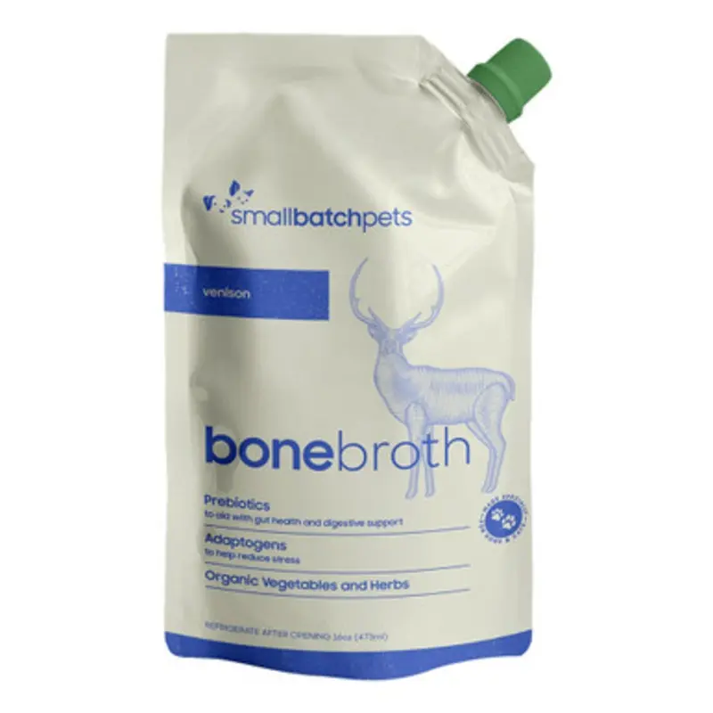 Smallbatch Shelf Stable Venison Bone Broth for Dogs & Cats 16 fl oz