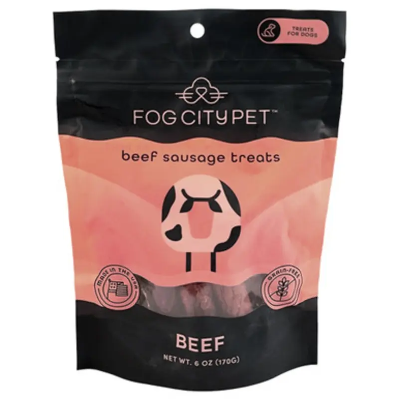 Fog City Pet Beef Sausage Jerky Dog Treats 6 oz