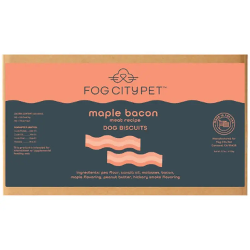 Fog City Pet Maple Bacon Meat Recipe Dog Biscuits 10 lb