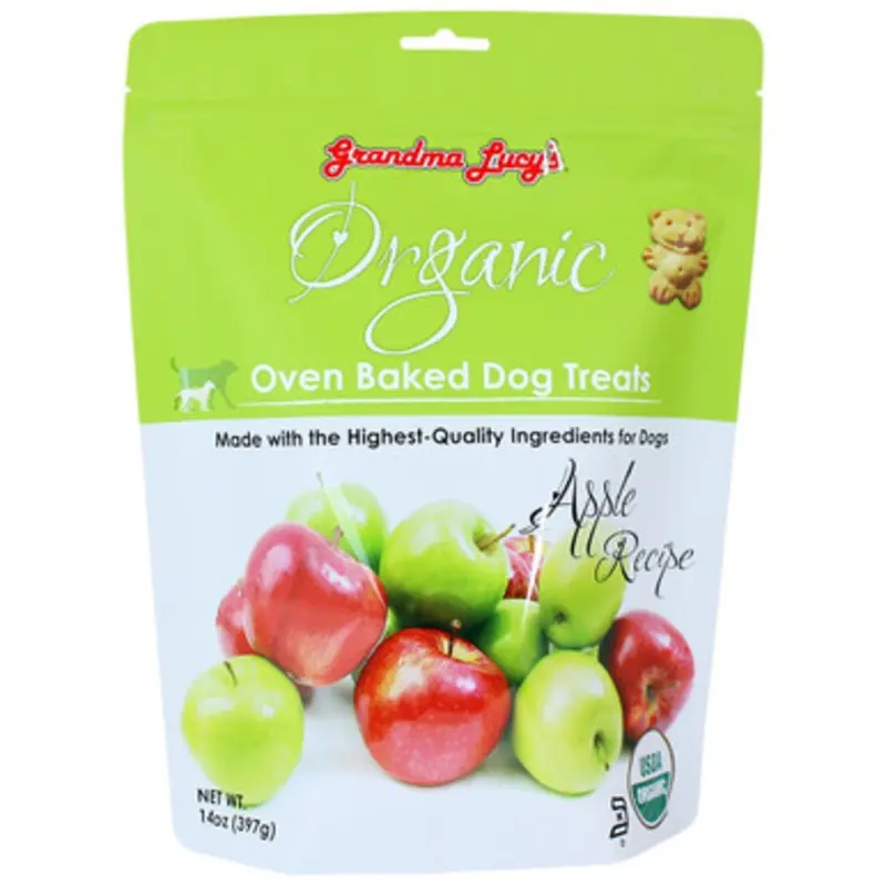 Grandma Lucy's Organic Apple Recipe Oven Baked Dog Treats 14 oz