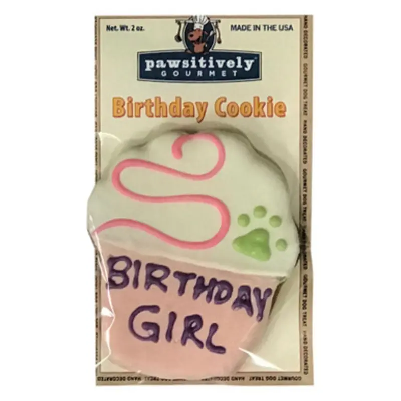 Pawsitively Gourmet Birthday Girl Cupcake Cookie Dog Treat 1 ct