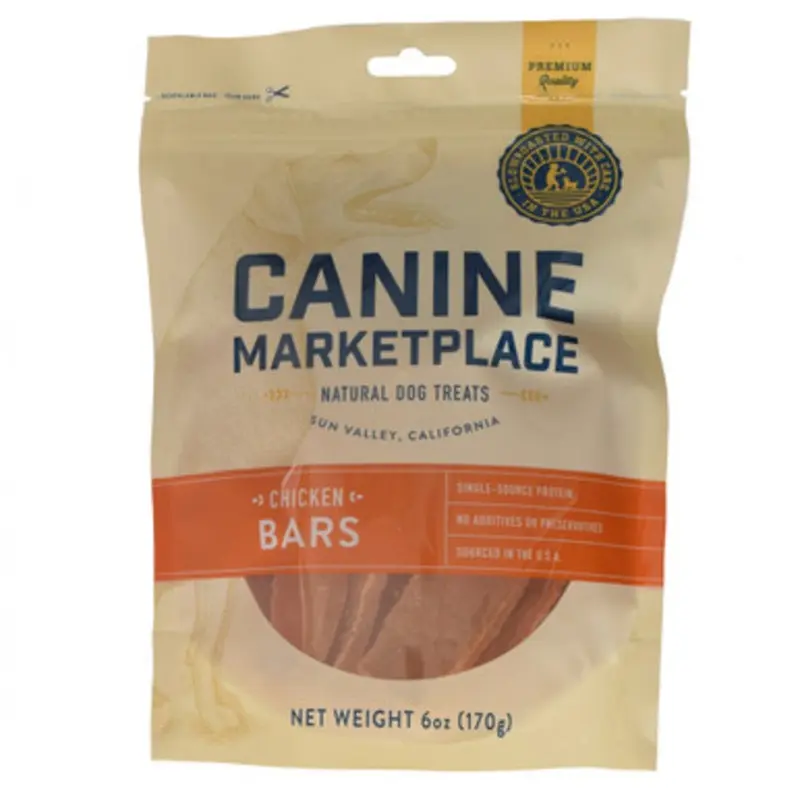 Canine Marketplace Chicken Bars Natural Dog Treats 6 oz