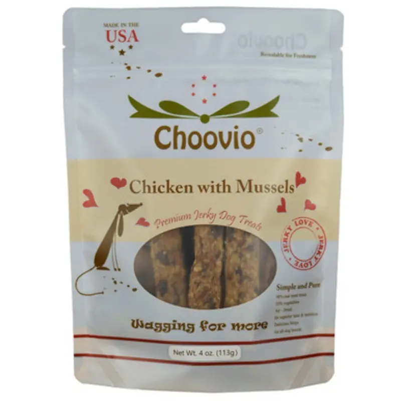 Choovio Chicken w/ Mussels Dog Treats 4 oz