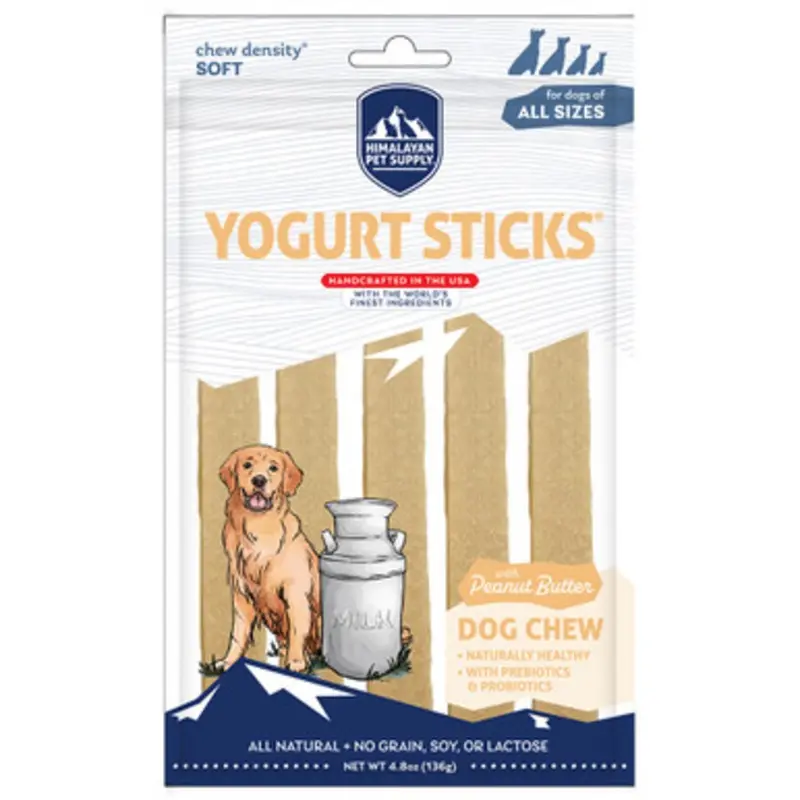 Himalayan Yogurt Sticks w/ Peanut Butter Dog Chew Treat 4.8 oz
