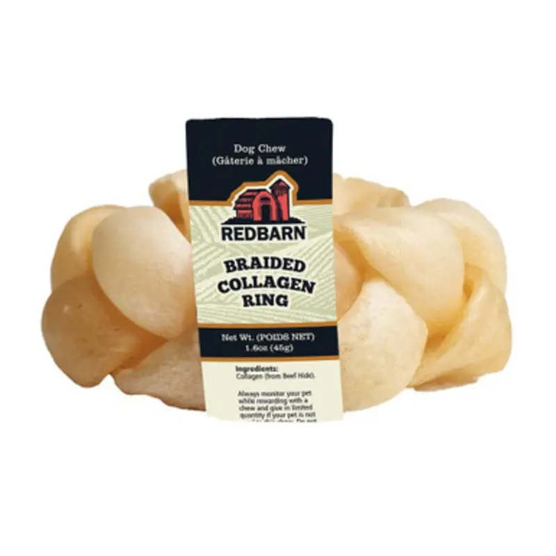 Redbarn Collagen Braided Ring Dog Chew Treat Small